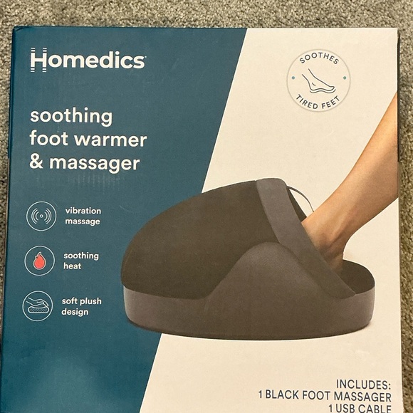 Homedics Gray and Black Soothing Foot Warmer & Massager - Picture 1 of 4